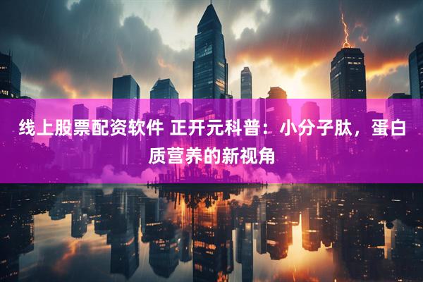 线上股票配资软件 正开元科普：小分子肽，蛋白质营养的新视角